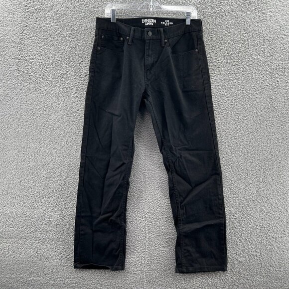 Levis Denison 285 Relaxed Fit Jeans Mens 32 X 32 Black Cotton Denim - Picture 1 of 10